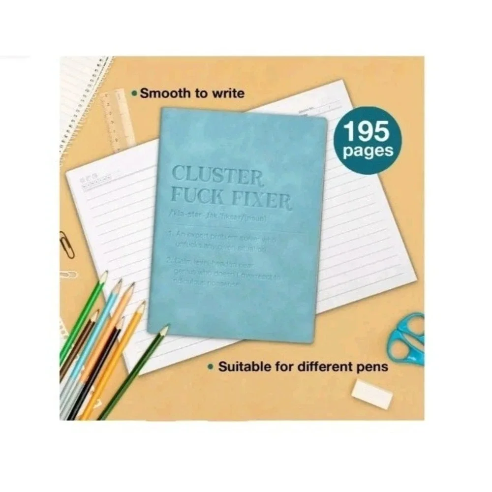 Funny Office Notebook Cluster F*** Fixer Definition Journal Gag Gift Coworker